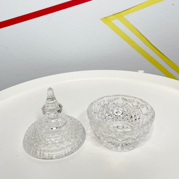Crystal Trinket Dish with Lid - Picture 4 of 5